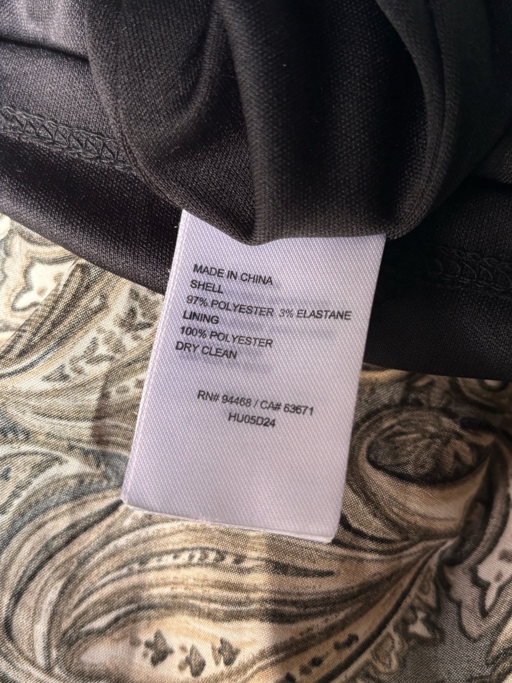 Laundry By Shelli Segal Mini Dress Paisley Print Ruffle Hem Olive/Black - Picture 10 of 11